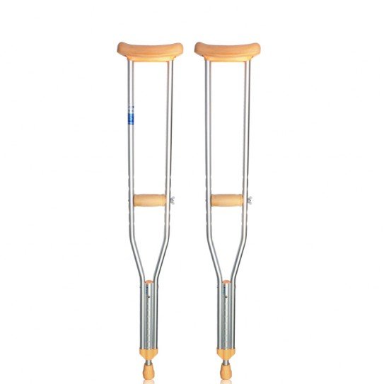 Детска патерица AC-100 S с регулируема височина, ергономична опора и гумирани крачета за стабилна и безопасна употреба.