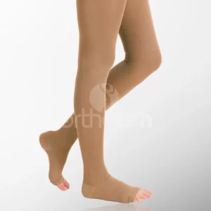 Дълги 7/8 компресивни чорапи Albert Andrè с отворени пръсти и силиконова лента – модел за жени и мъже