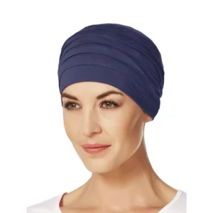 Тюрбан Yoga Turban Тъмно син – мек и стилен тюрбан от бамбук и еластан, подходящ при алопеция и лечение