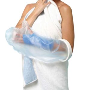 Протектор за ръка 56 см – водоустойчив PVC ръкав с уплътняващ пръстен за душ или баня